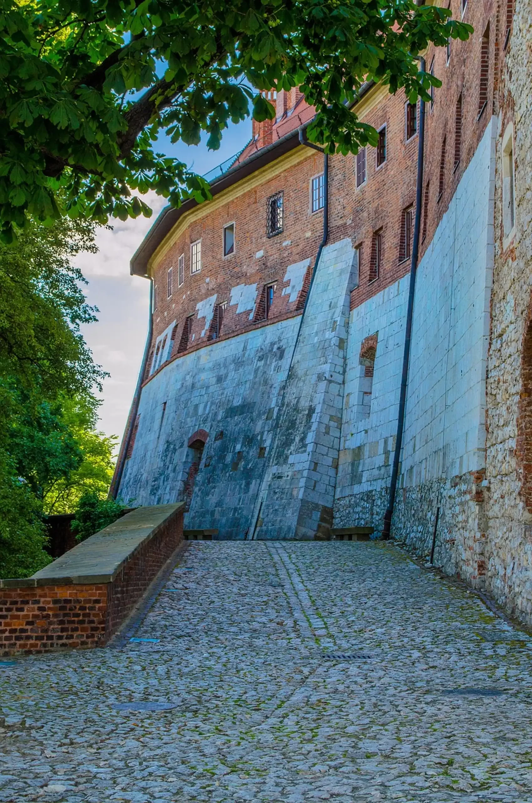 Wawel Castle towers in golden dusk light