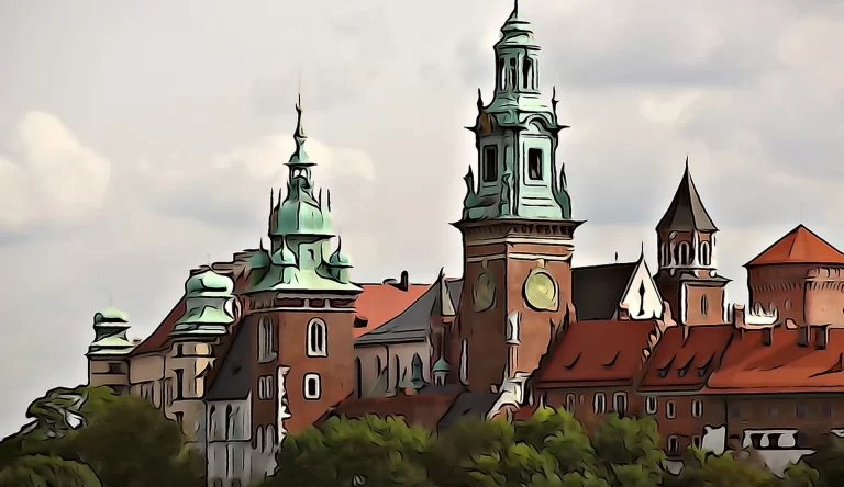 Gothic church exterior detail, Old Town Krakow