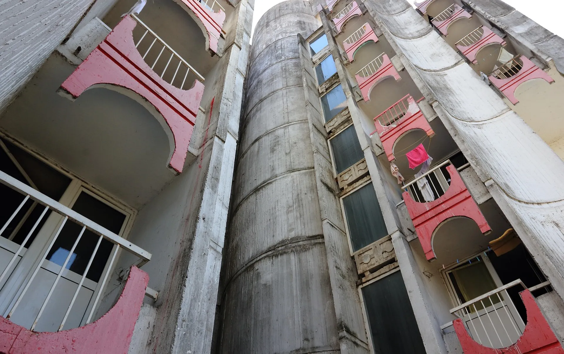 Socialist-realist apartment block facade, Nowa Huta